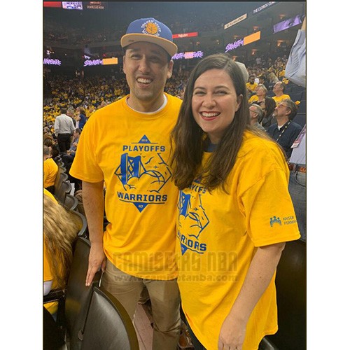 Camiseta Manga Corta Golden State Warriors Amarillo 2019 NBA Playoffs2